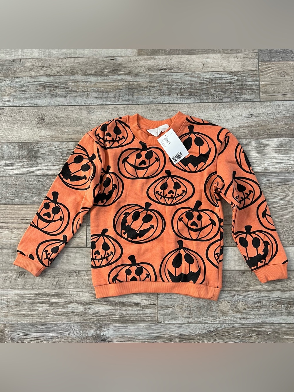 NWT H&M Kids  Halloween Pumpkin Sweater Size 5/6